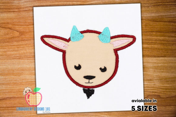 Baby Goat Face Applique Pattern Review for Holiday Crafts