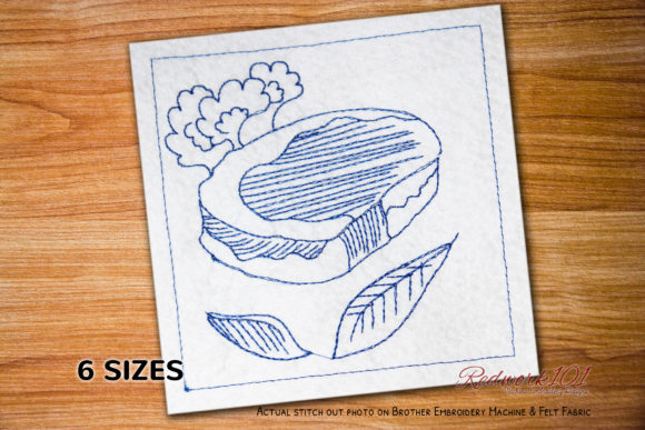 Bison Meat Chop: A Bold Food Motif for Embroidery Projects