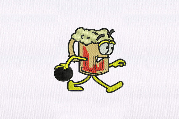 Bowling Beer: A Fun Embroidery Design for Unique Gifts