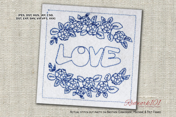 Love with Flower Redwork: A Designer's Review