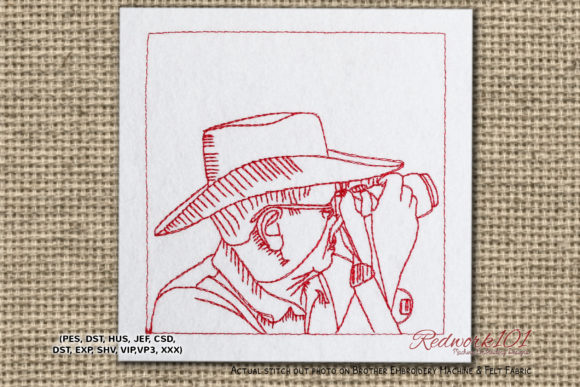 Reviewing Photographer with Hat for Custom Gifts